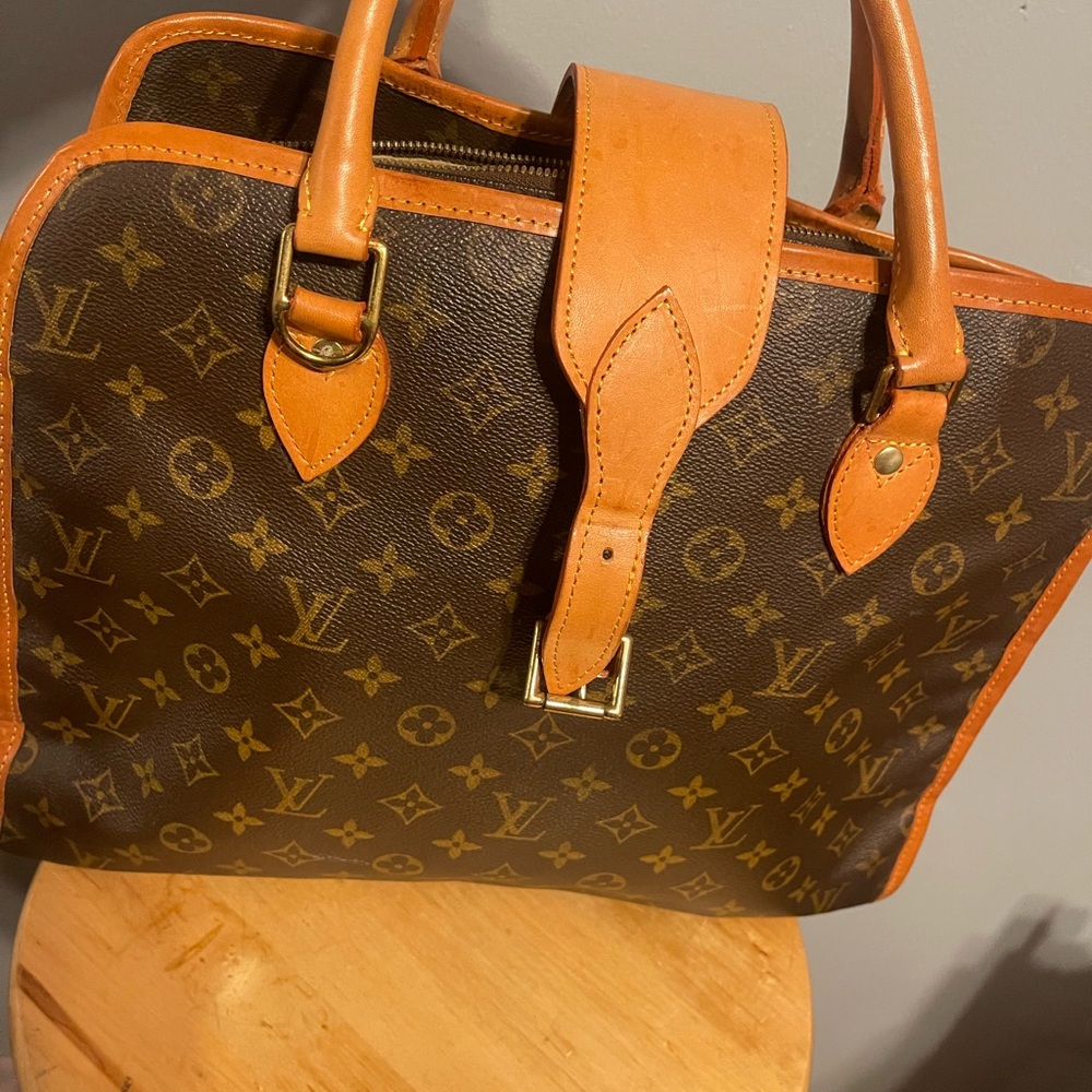 Louis Vuitton Brown and Tan Monogram Tote - Picture 7 of 10